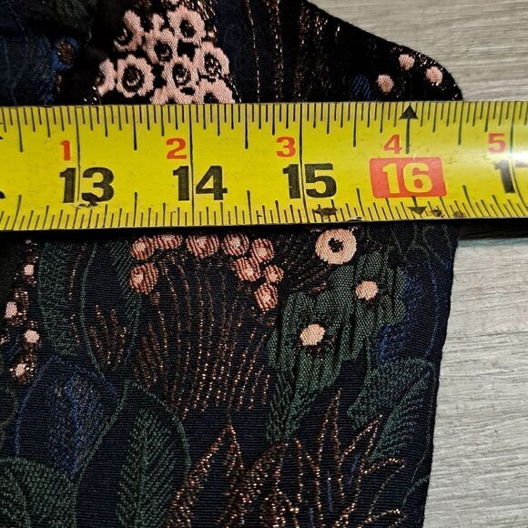 Ann Taylor Night Garden Tapestry Sheat Dress Size 2 Tall Navy/ Multi-colored - Picture 6 of 12